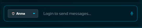 Anna chat input - choose Anna, type or use microphone